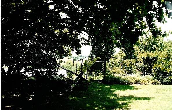 Deep shade, bright light, and still the rusty tractors