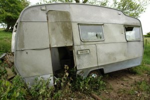 Caravan collapsing