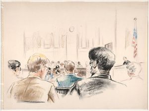 Courtroom Drawing Beineke Library Wikimedia Commons